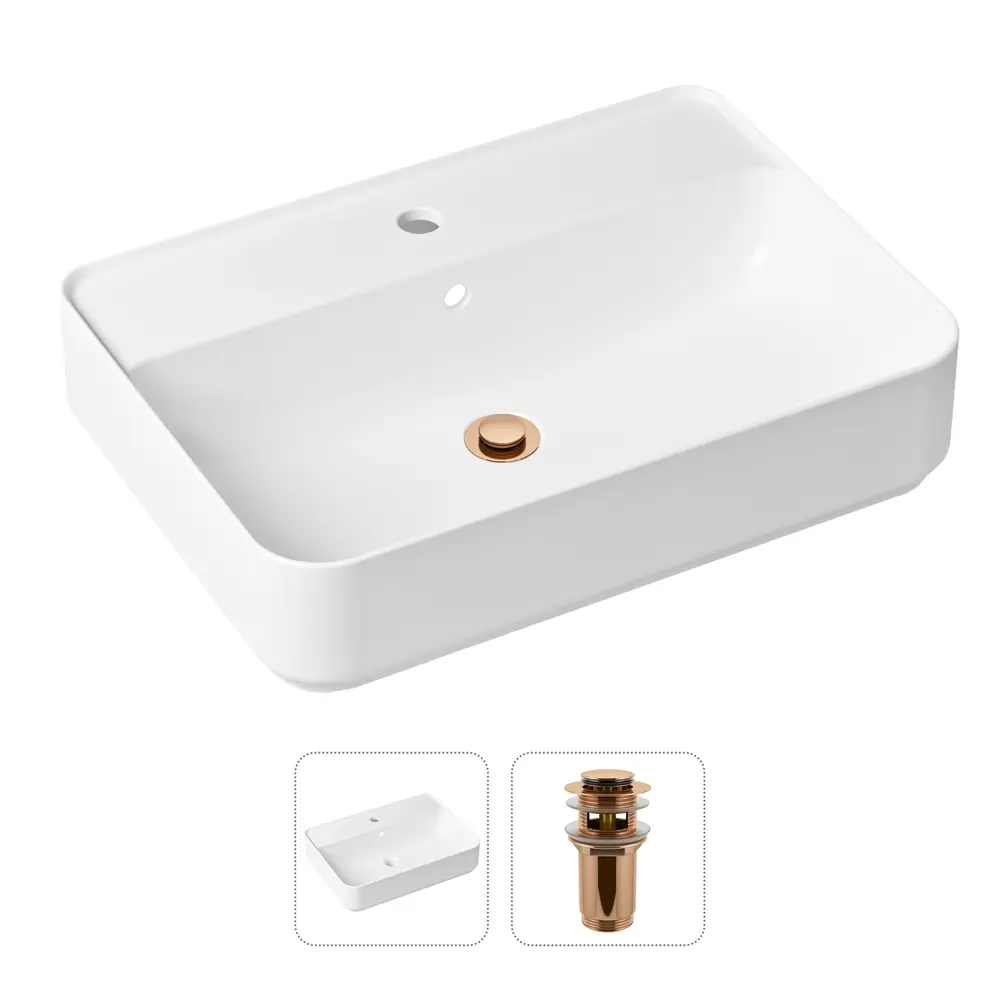 Фото Раковина накладная Lavinia boho bathroom sink 21520854 60см цвет розовое золото Фото Раковина накладная Lavinia boho bathroom sink 21520854 60см цвет розовое золото