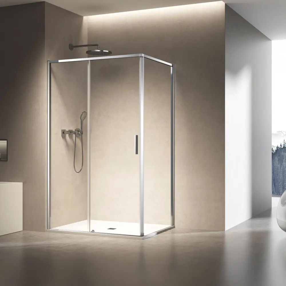 Фото 2 Душевой уголок Vincea Slim 8mm VSR-6SL8014CL прямоугольный 80x140см хромированный профиль эффект стекла прозрачное закаленное стекло Фото 2 Душевой уголок Vincea Slim 8mm VSR-6SL8014CL прямоугольный 80x140см хромированный профиль эффект стекла прозрачное закаленное стекло