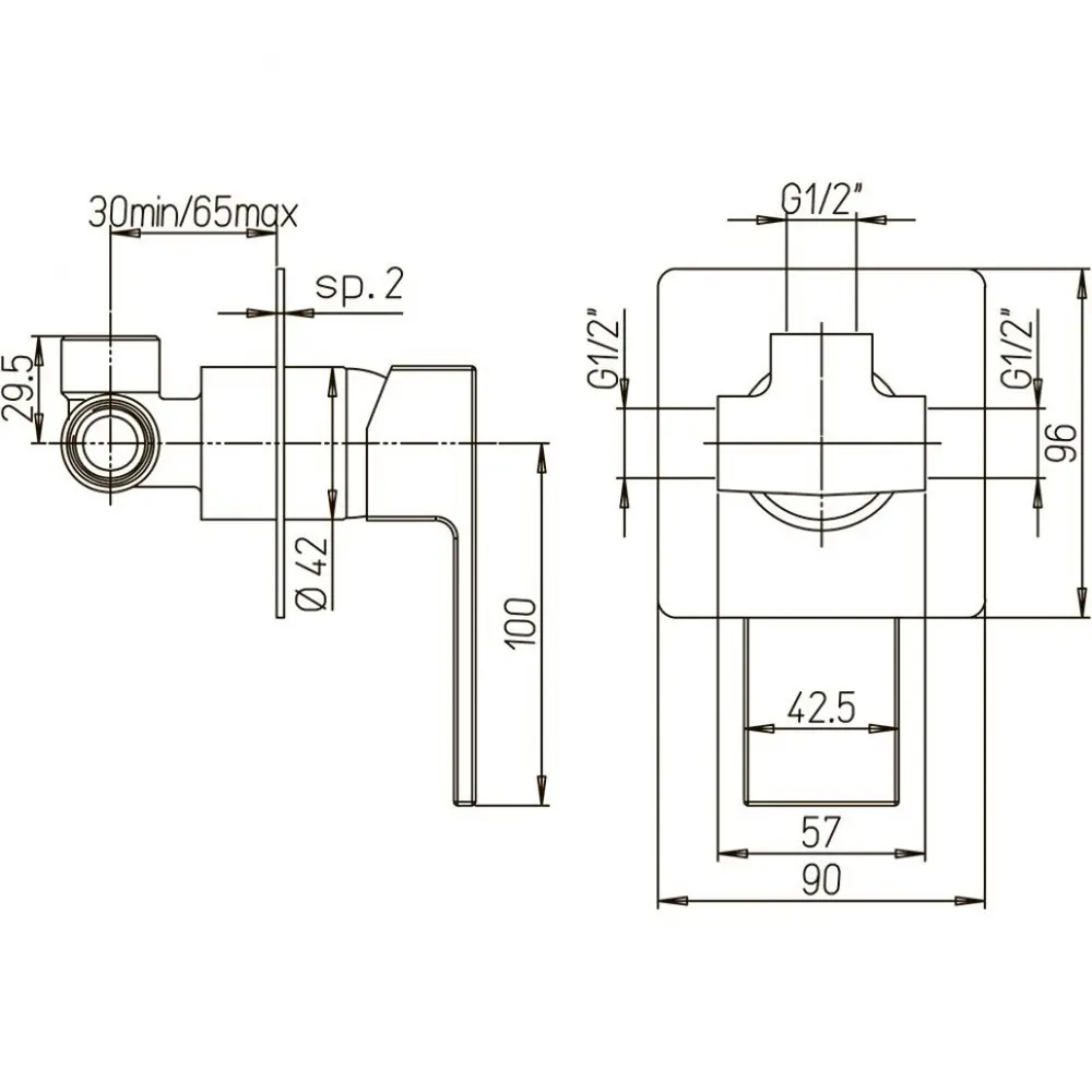 Фото 3 Смеситель для душа Paini 21CR690 однорычажный цвет хром Фото 3 Смеситель для душа Paini 21CR690 однорычажный цвет хром