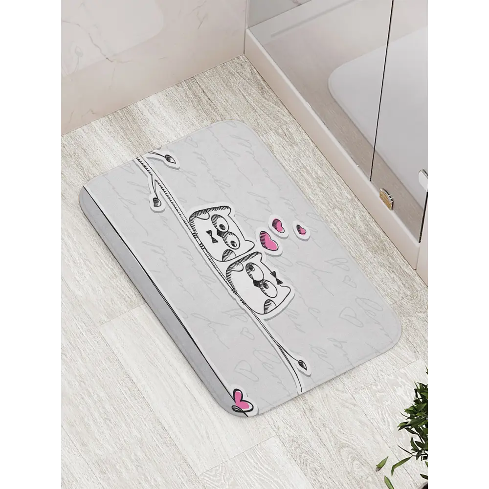 Фото Коврик для ванной комнаты JoyArty bath_1355 52x77см цвет серый серебристый