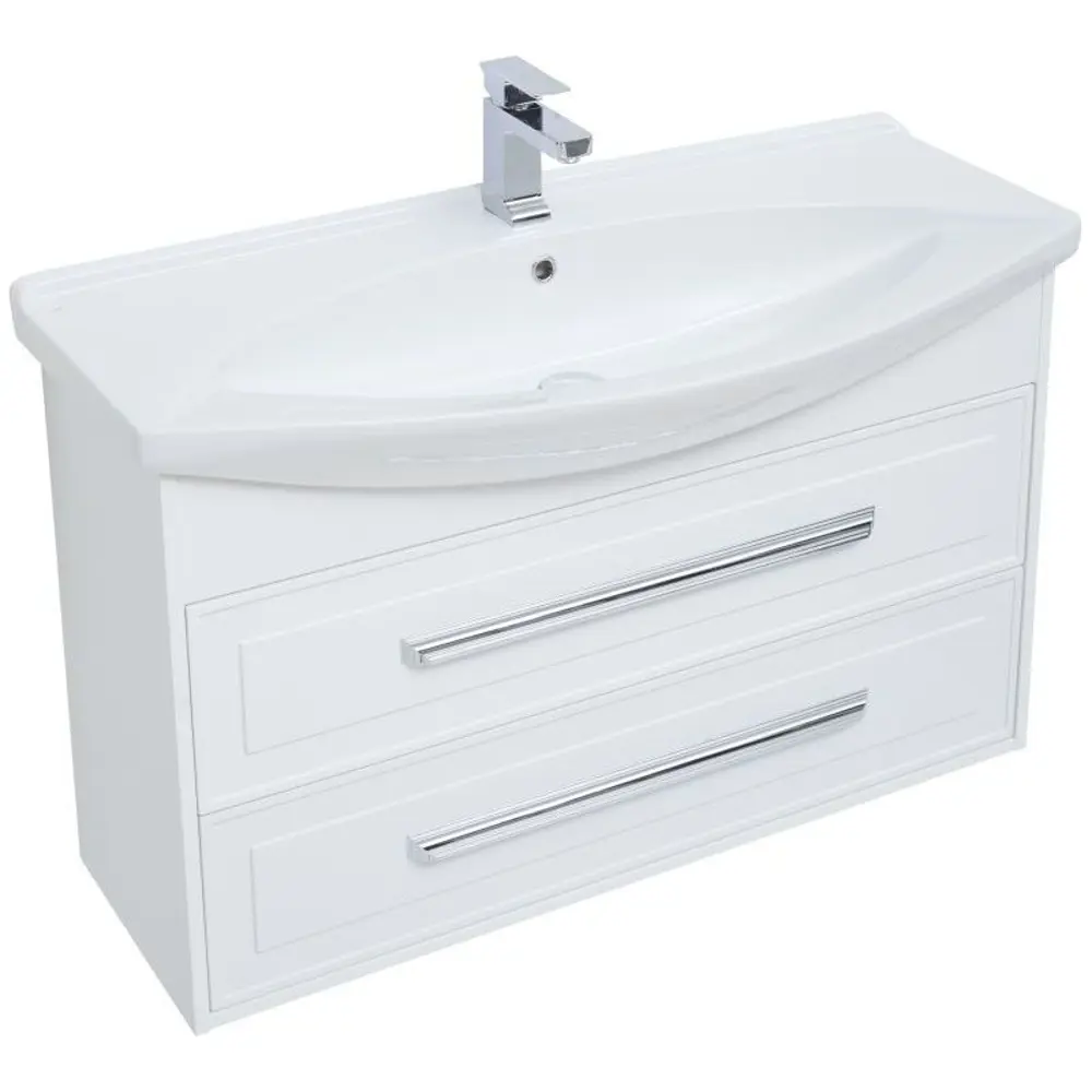 Фото Тумба под раковину напольная Aquanet 00252671 100.5см цвет белый Фото Тумба под раковину напольная Aquanet 00252671 100.5см цвет белый