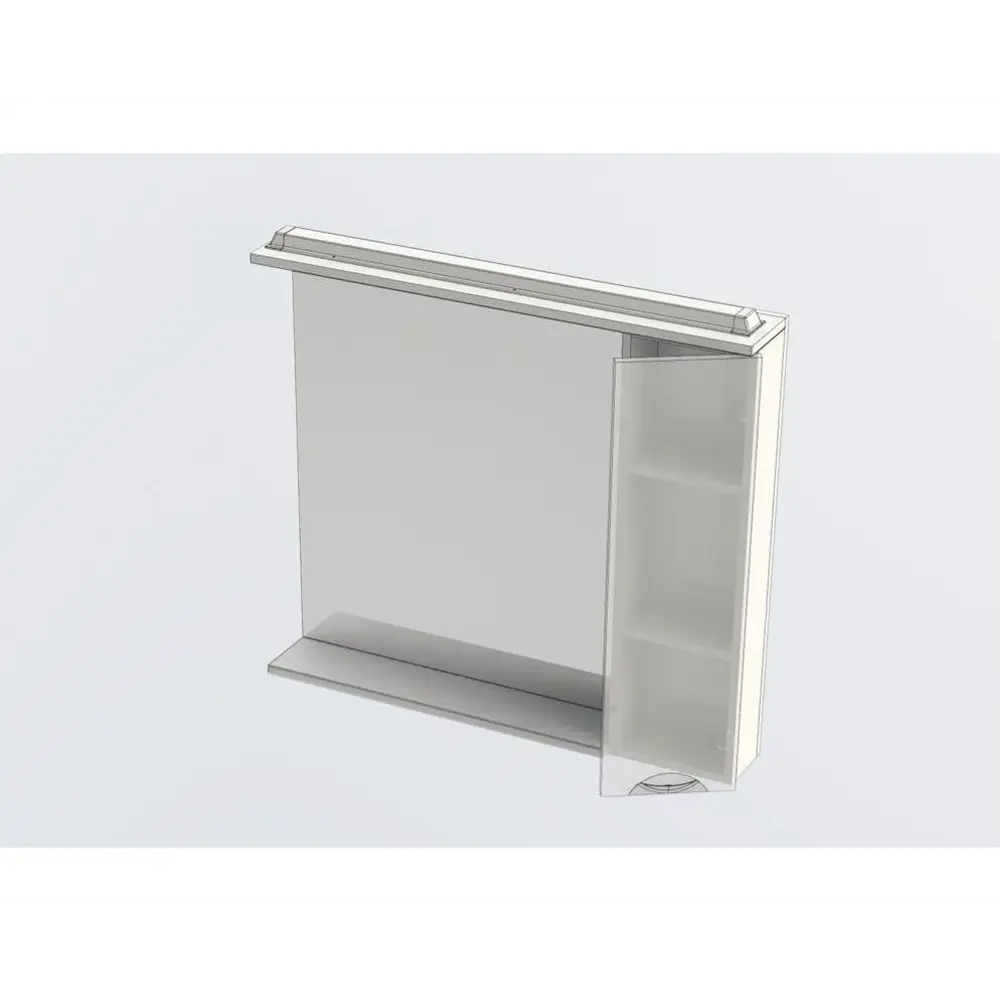 Фото 4 Шкаф зеркальный подвесной Aquanet 00173996 98.6x87см цвет венге