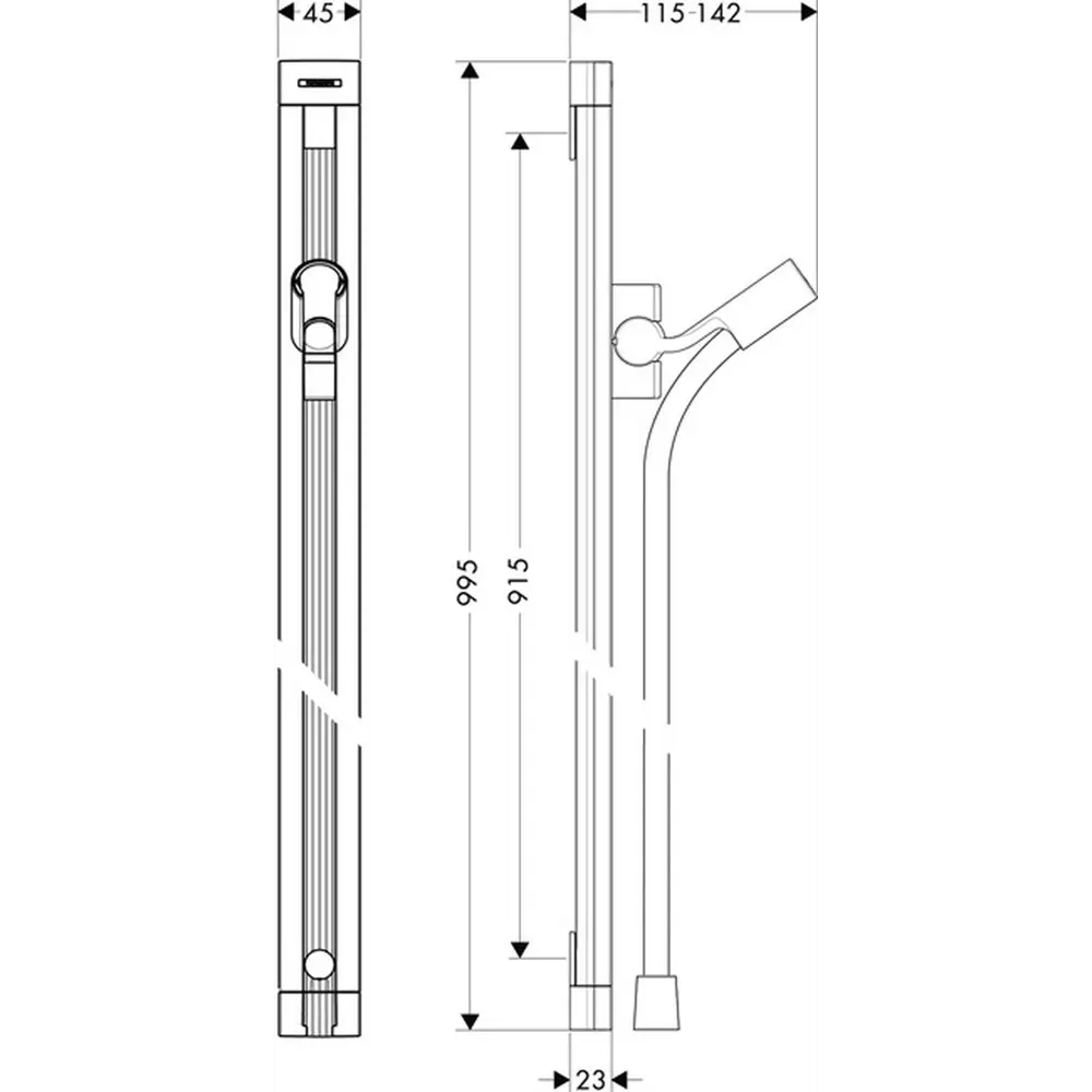 Фото 4 Душевая стойка Hansgrohe 27636000 цвет хром
