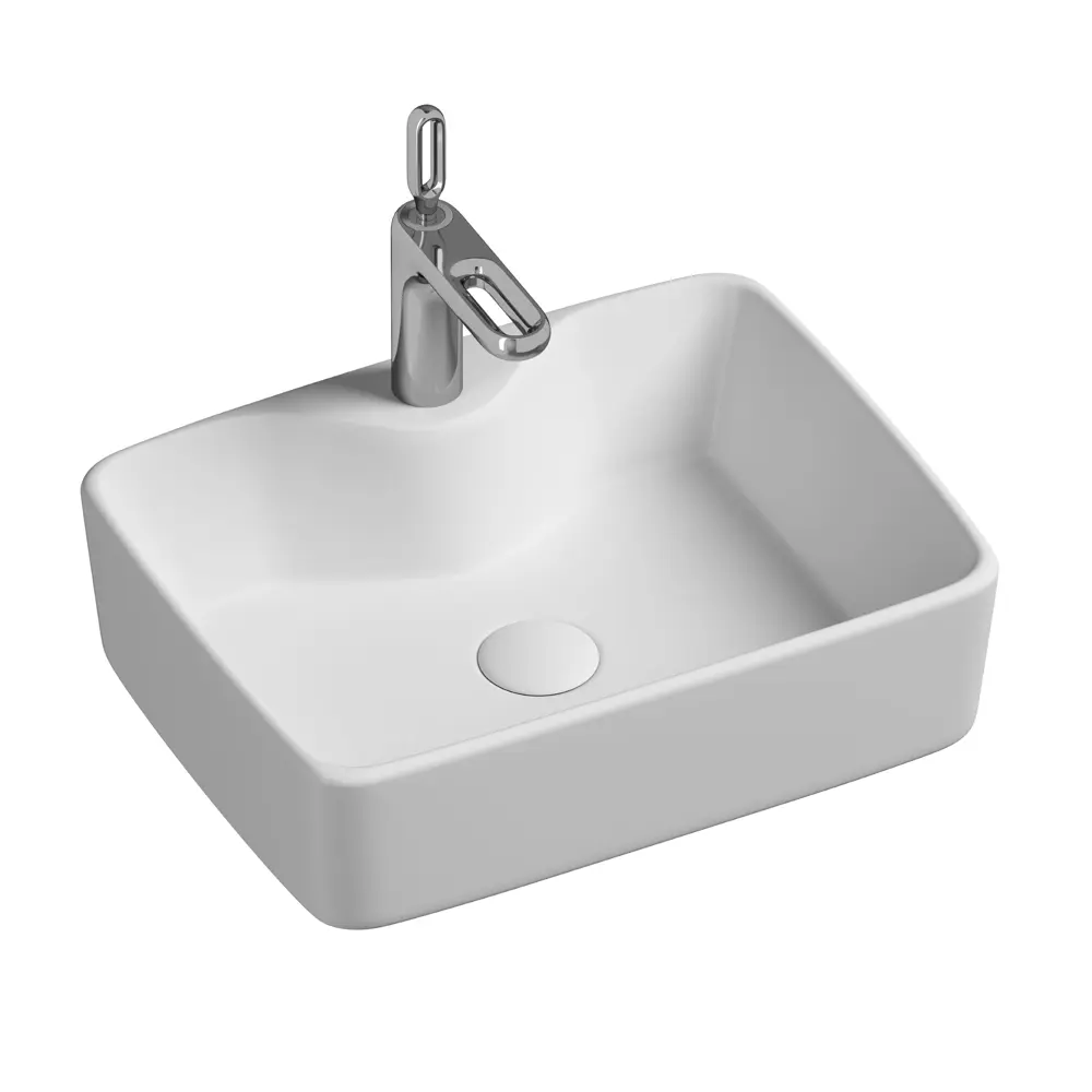 Фото Накладная раковина CERAMICANOVA Element CN6033 прямоугольная 48 см Фото Накладная раковина CERAMICANOVA Element CN6033 прямоугольная 48 см