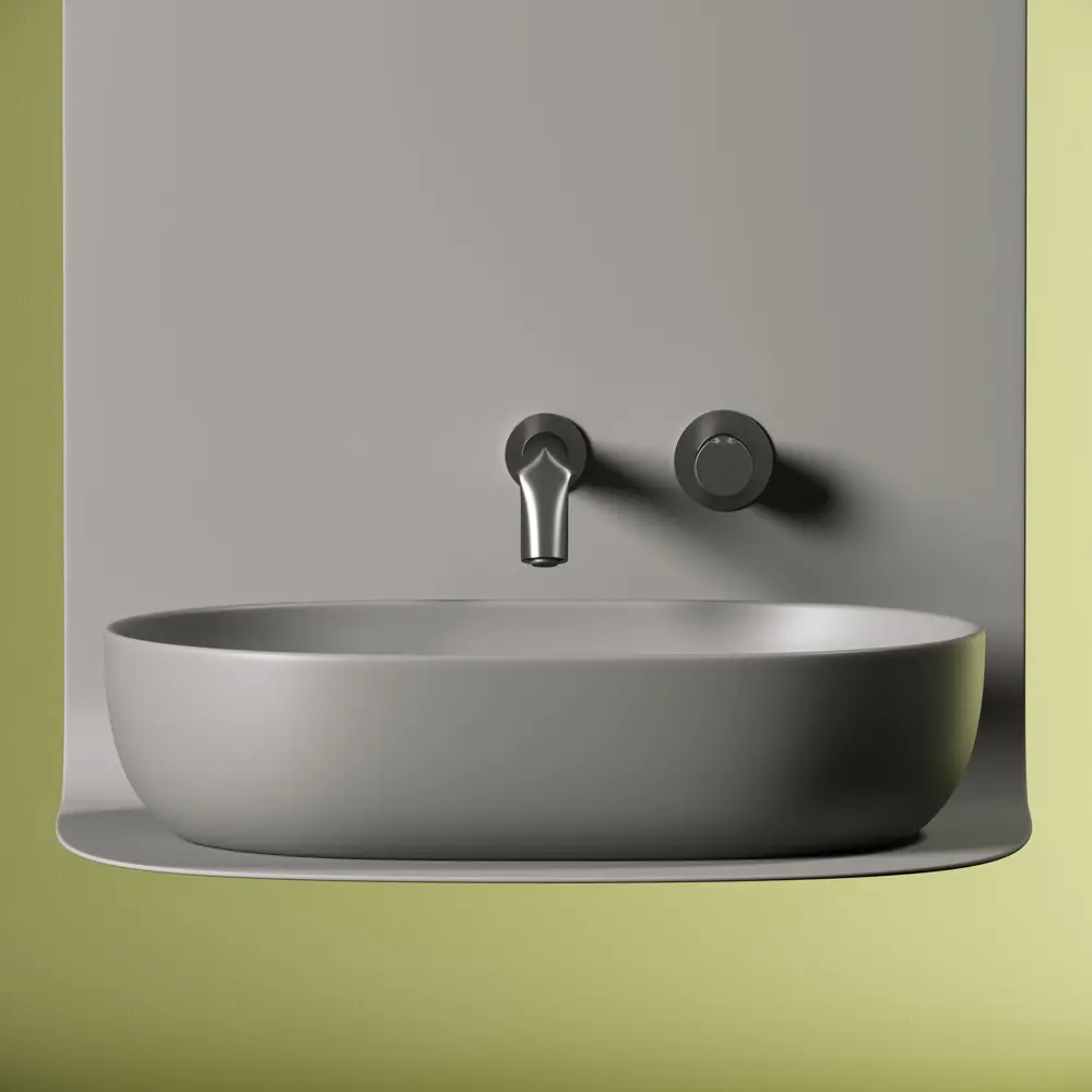 Фото 3 Накладная раковина CERAMICANOVA Element CN6047MH Овал 60 см Антрацит Матовый Фото 3 Накладная раковина CERAMICANOVA Element CN6047MH Овал 60 см Антрацит Матовый