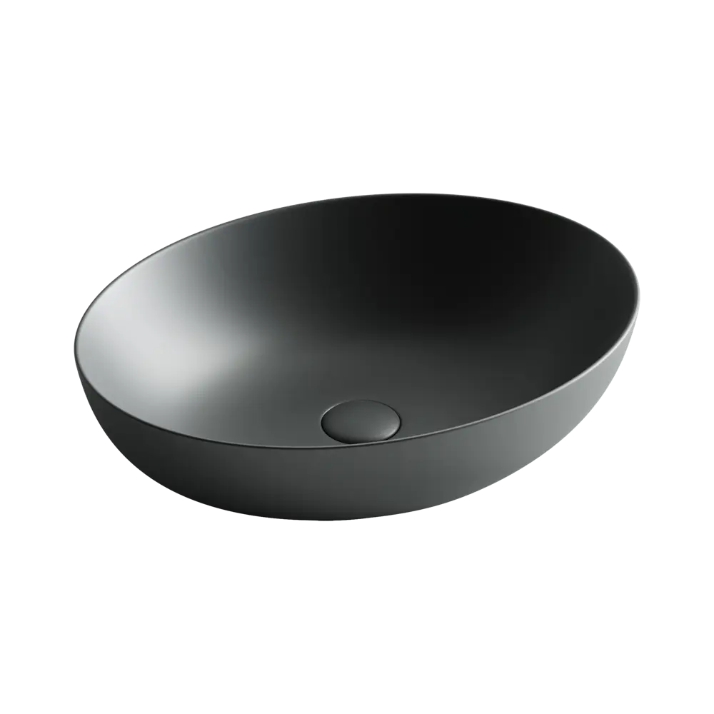 Фото Накладная раковина CERAMICANOVA Element CN6017MDH овальная 52x40 тёмный антрацит Фото Накладная раковина CERAMICANOVA Element CN6017MDH овальная 52x40 тёмный антрацит