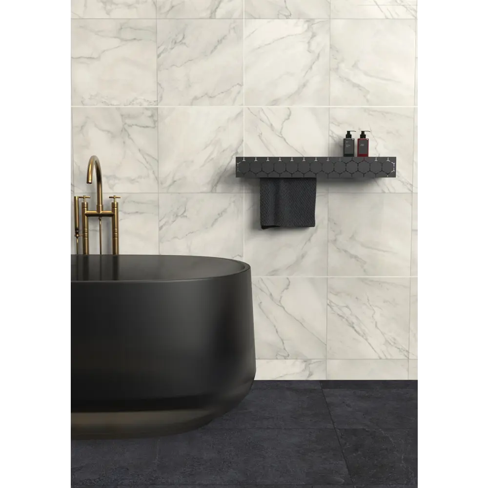 Фото Полка для ванной Flow Bee Double Fl-bee-d100л-ч 106x15см цвет черный матовый Фото Полка для ванной Flow Bee Double Fl-bee-d100л-ч 106x15см цвет черный матовый