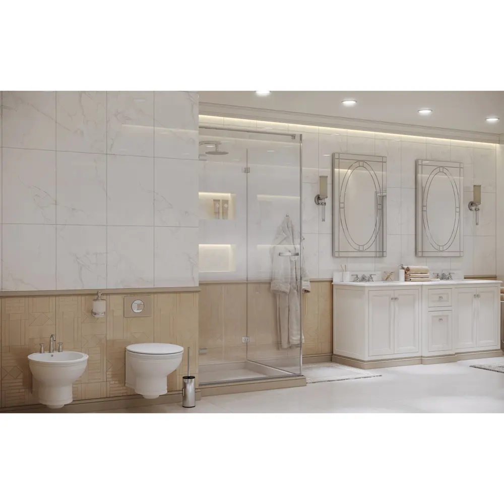 Фото 5 Душевой уголок Ambassador 10011101R-ST1 квадрат 90x90см хромированный профиль эффект стекла прозрачный Фото 5 Душевой уголок Ambassador 10011101R-ST1 квадрат 90x90см хромированный профиль эффект стекла прозрачный