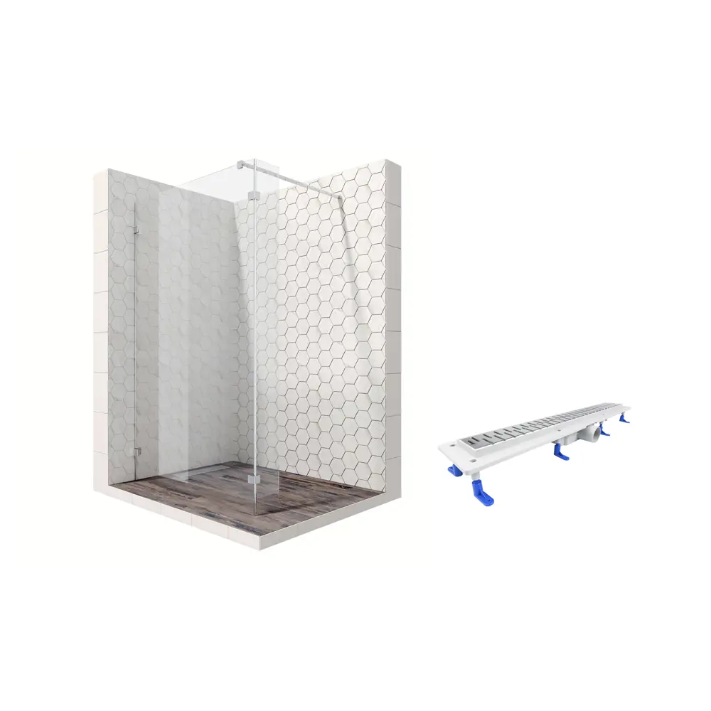 Фото Душевая перегородка Ambassador 15031105-ST10 25x200см хромированный профиль Фото Душевая перегородка Ambassador 15031105-ST10 25x200см хромированный профиль