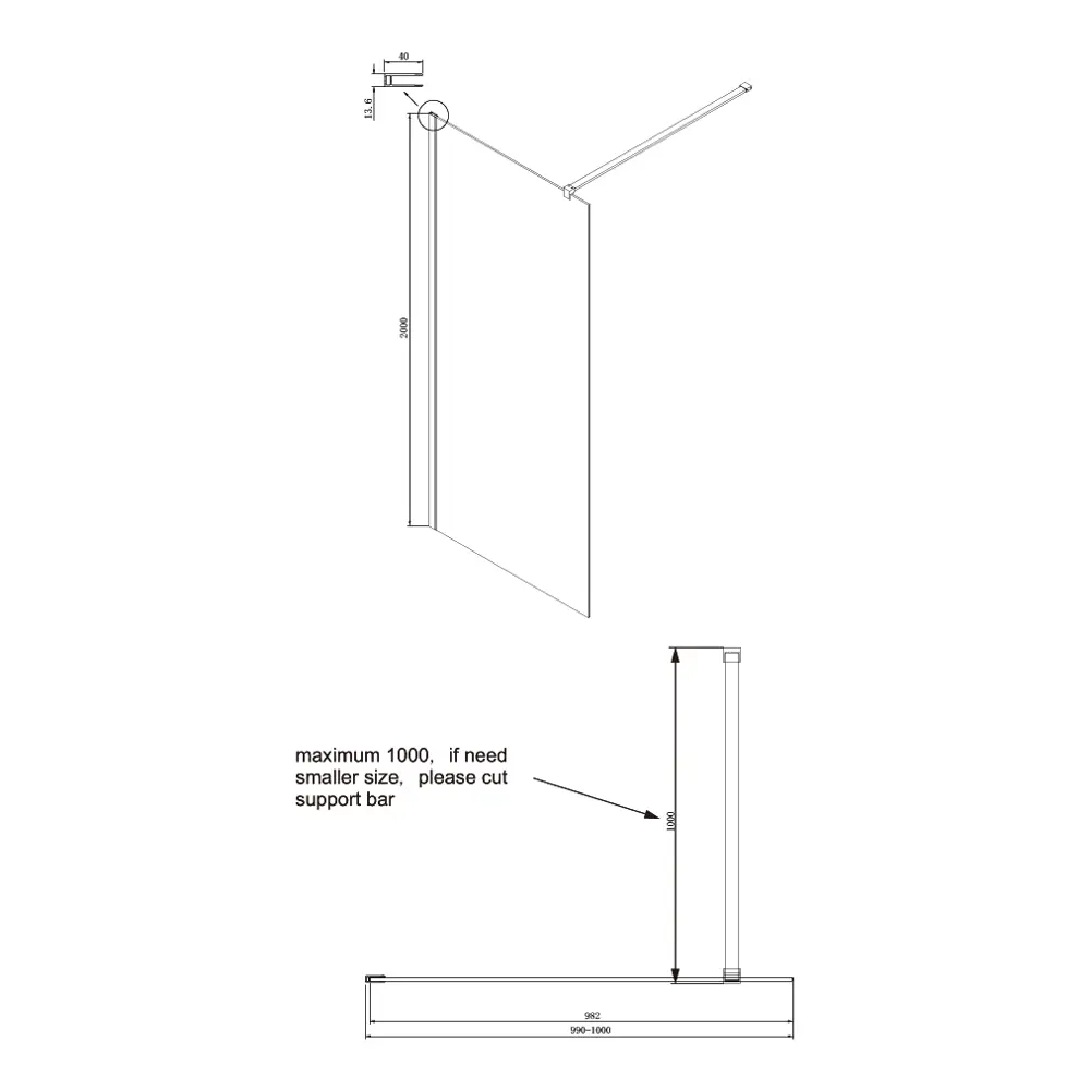 Фото 8 Душевая перегородка Ambassador 15031110-ST10 200см хромированный профиль Фото 8 Душевая перегородка Ambassador 15031110-ST10 200см хромированный профиль