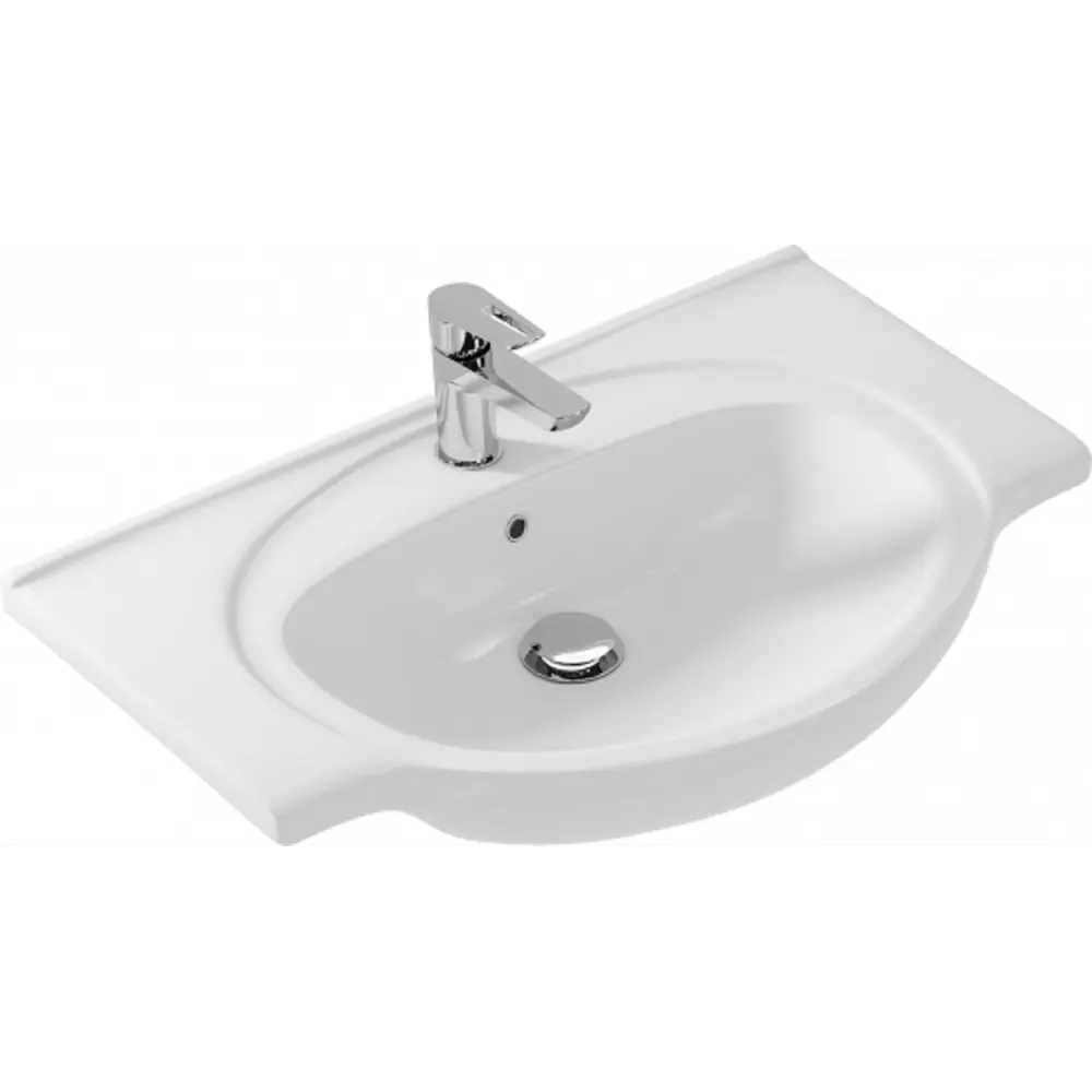 Фото 4 Тумба с раковиной Runo дублин 80 см подвесная цвет дуб Фото 4 Тумба с раковиной Runo дублин 80 см подвесная цвет дуб