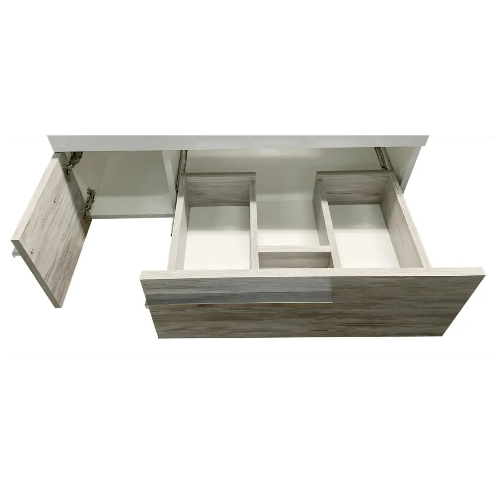 Фото 4 Тумба с раковиной Runo Вудлайн 100 см подвесная цвет скандинавский дуб с умывальником Moduo 50 Leaf Фото 4 Тумба с раковиной Runo Вудлайн 100 см подвесная цвет скандинавский дуб с умывальником Moduo 50 Leaf