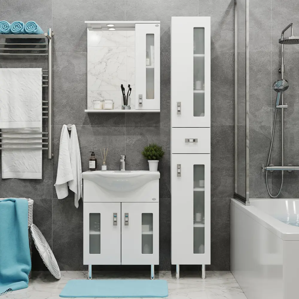 Фото 3 Шкаф для ванной комнаты Onika 206706 с подсветкой 71.2x67см Фото 3 Шкаф для ванной комнаты Onika 206706 с подсветкой 71.2x67см