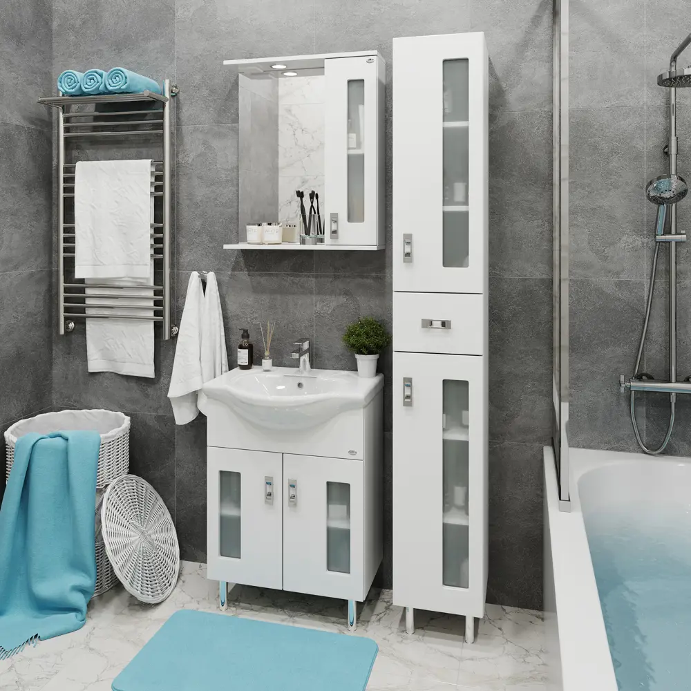 Фото 6 Шкаф для ванной комнаты Onika 206706 с подсветкой 71.2x67см Фото 6 Шкаф для ванной комнаты Onika 206706 с подсветкой 71.2x67см