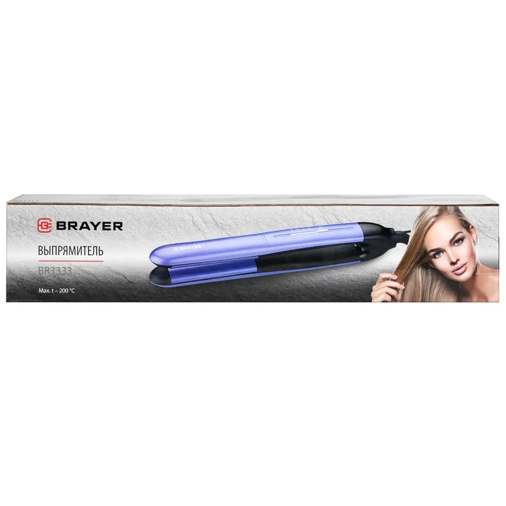 Фото 6 Выпрямитель для волос Brayer BR3333 цвет фиолетовый Фото 6 Выпрямитель для волос Brayer BR3333 цвет фиолетовый