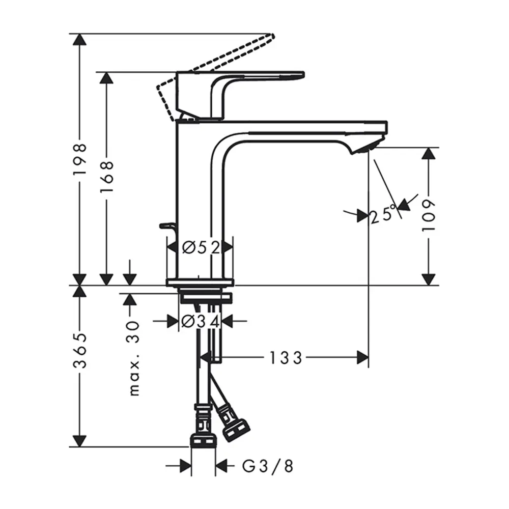 Фото 6 Смеситель для раковины Hansgrohe 72589000 однорычажный цвет хром Фото 6 Смеситель для раковины Hansgrohe 72589000 однорычажный цвет хром