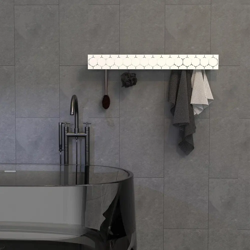 Фото 2 Вешалка с крючками для ванной Flow Fl-bee-hook80-б цвет белый матовый