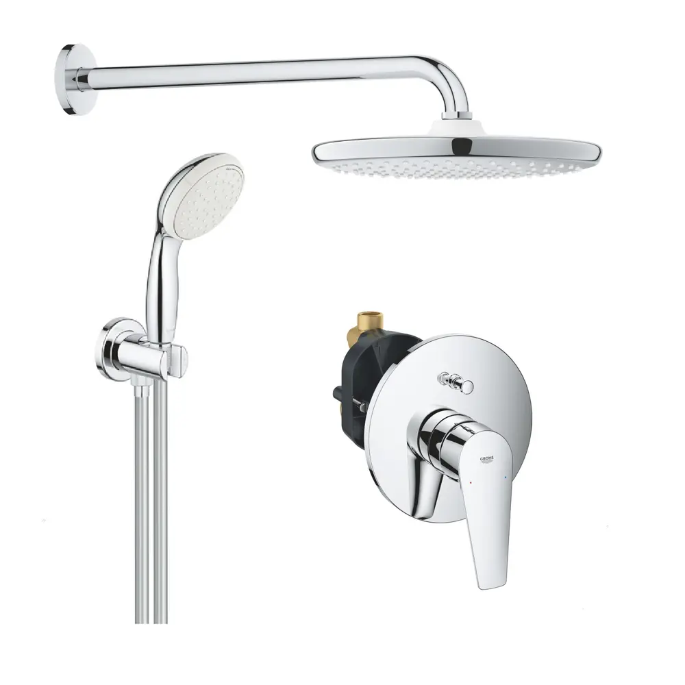 Фото Душевая система Grohe Tempesta 1 режимная цвет хром Фото Душевая система Grohe Tempesta 1 режимная цвет хром