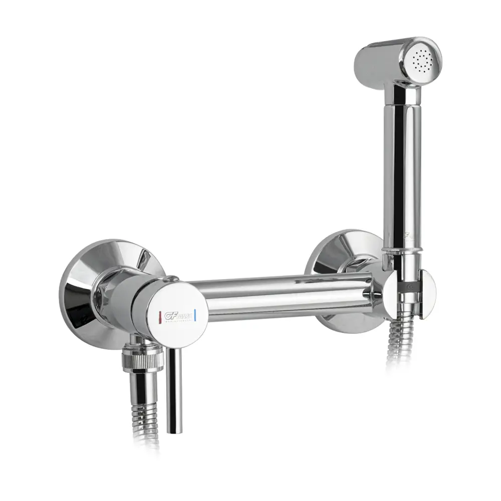 Фото Смеситель для биде Gfmark Сан-C-2066 с гигиеническим душем цвет Серебристый Фото Смеситель для биде Gfmark Сан-C-2066 с гигиеническим душем цвет Серебристый