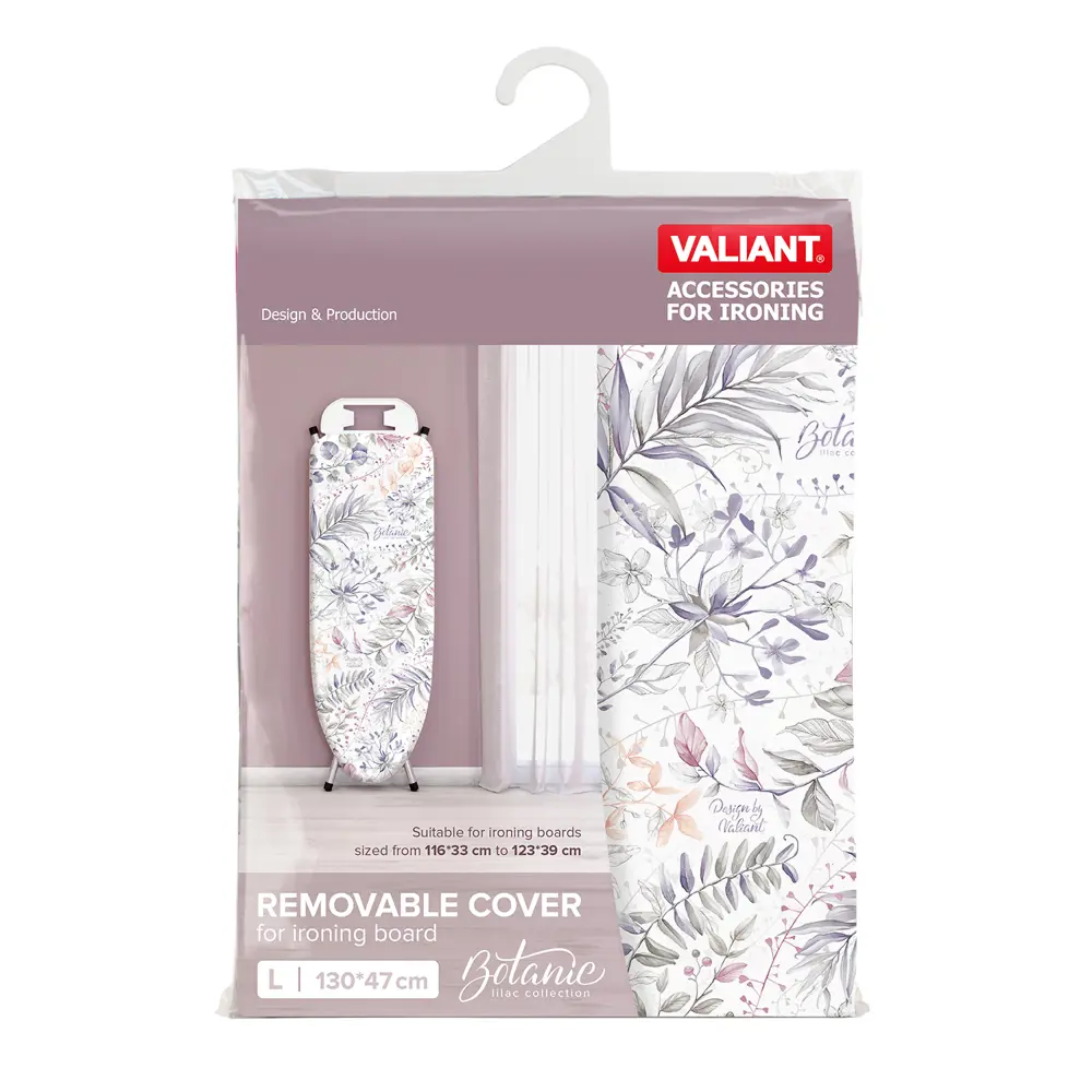 Фото 4 Чехол для гладильной доски Valiant 130x47 см Botanic Lilac Light Фото 4 Чехол для гладильной доски Valiant 130x47 см Botanic Lilac Light