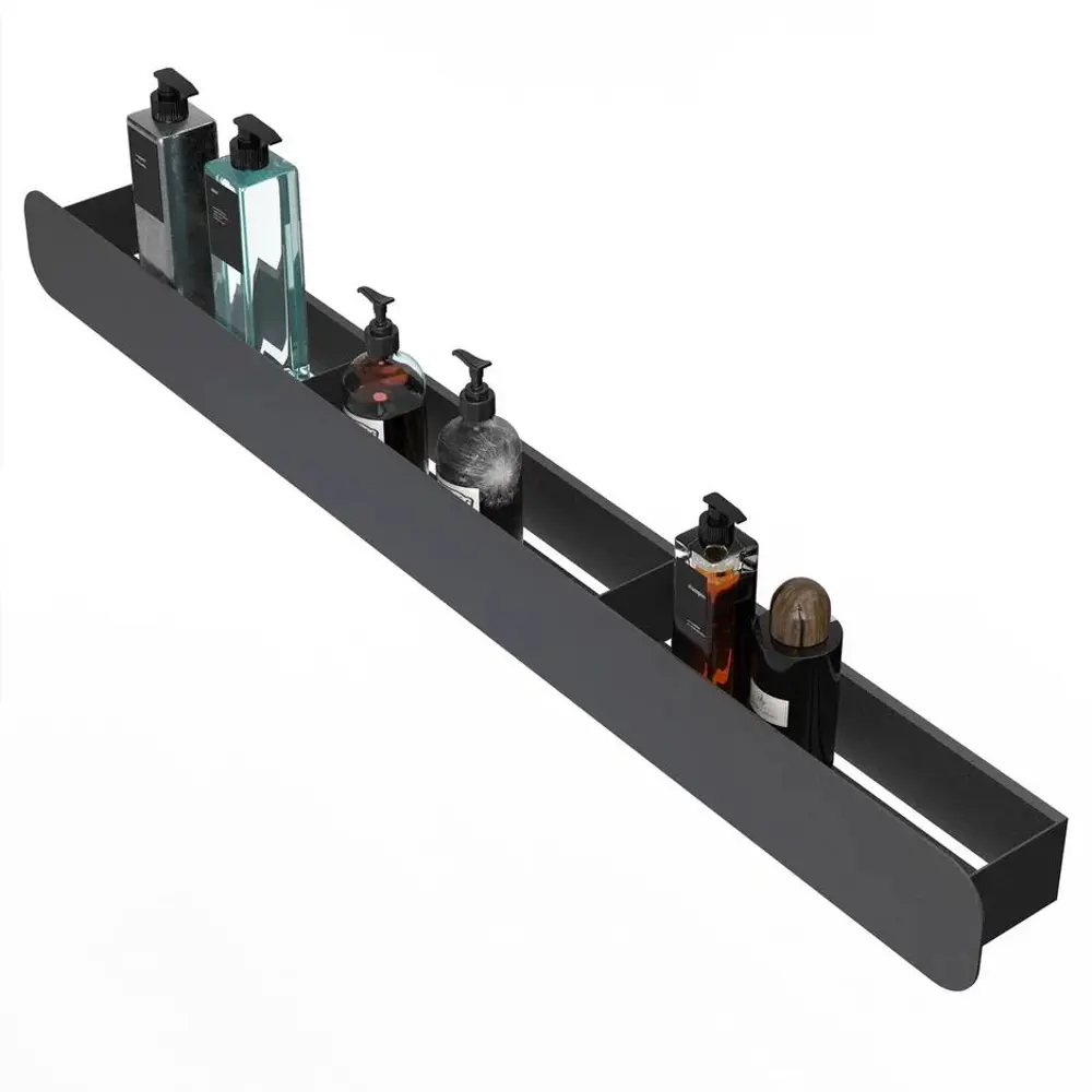 Фото Полка для ванной комнаты Flow Radius mono Fl-ra-m100-ч металл 106x15 см Фото Полка для ванной комнаты Flow Radius mono Fl-ra-m100-ч металл 106x15 см