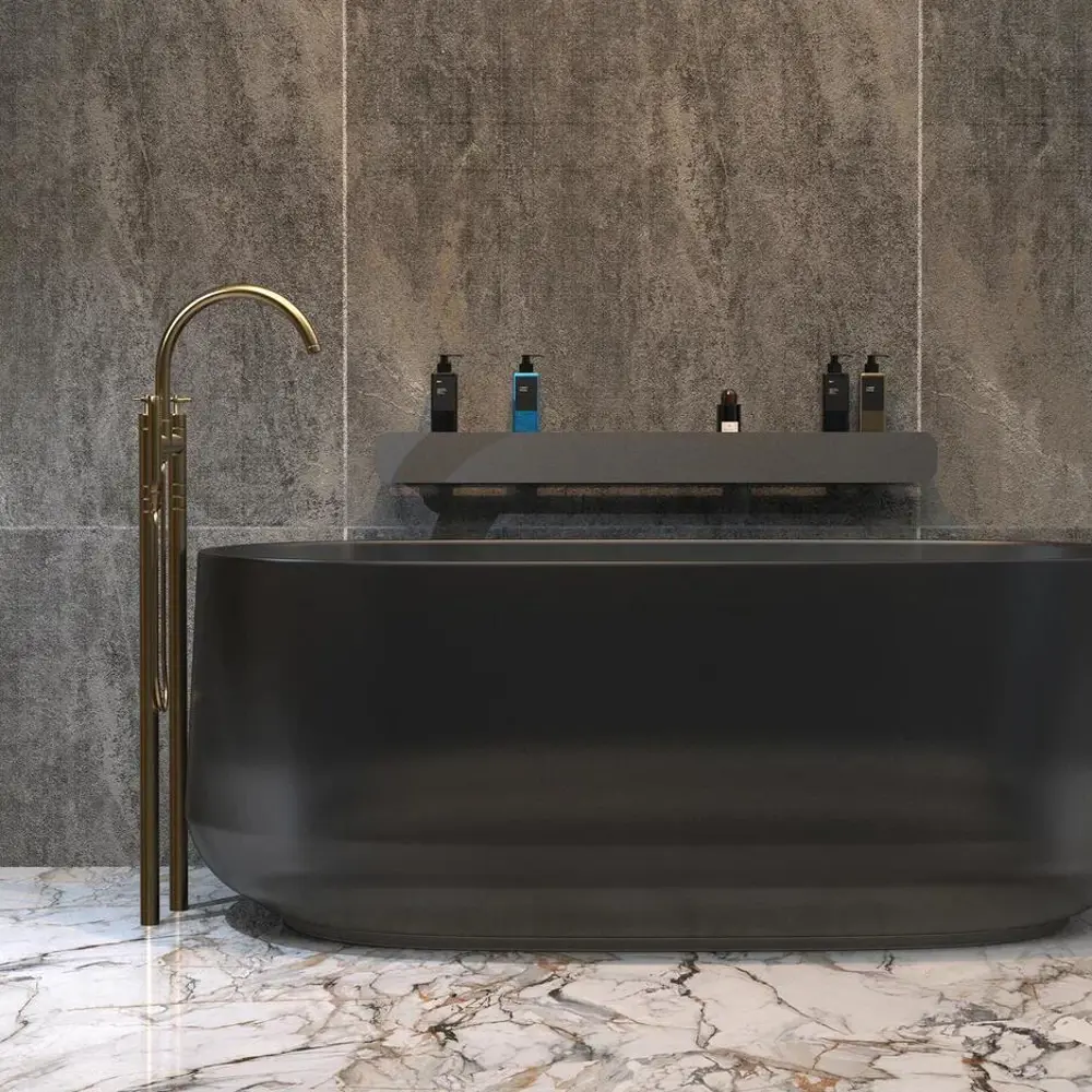 Фото 2 Полка для ванной комнаты Flow Radius mono Fl-ra-m100-ч металл 106x15 см Фото 2 Полка для ванной комнаты Flow Radius mono Fl-ra-m100-ч металл 106x15 см