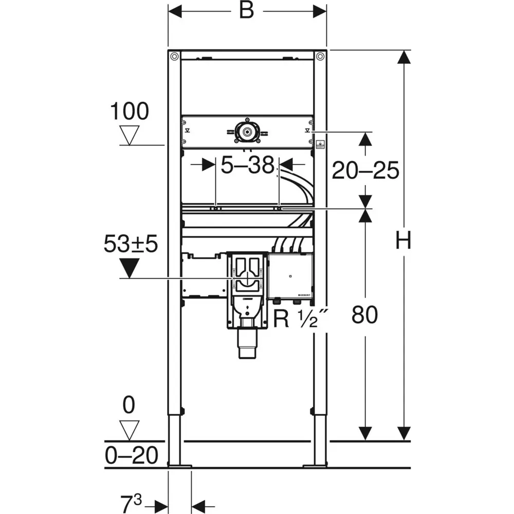 Фото 3 Инсталляция для раковины Geberit Duofix 130 СМ 111.561.00.1 Фото 3 Инсталляция для раковины Geberit Duofix 130 СМ 111.561.00.1