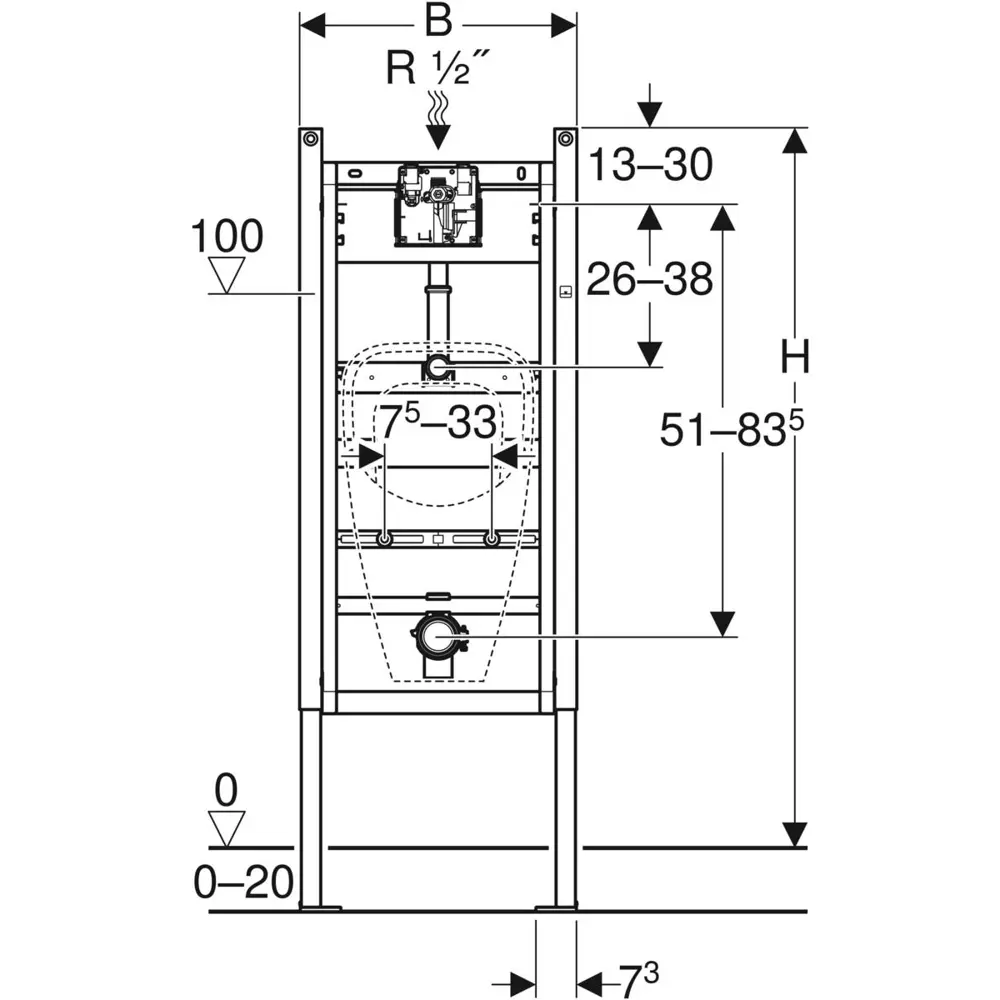 Фото 3 Инсталляция для писсуара Geberit Duofix 130 СМ 111.665.00.5