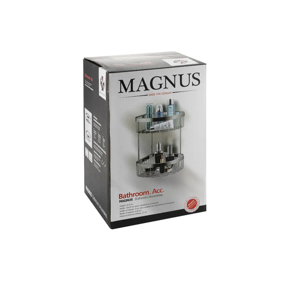 Фото 4 Полка для ванной комнаты Magnus 95351 Сан-АВК-95351 нержавеющая сталь 30x22 см Фото 4 Полка для ванной комнаты Magnus 95351 Сан-АВК-95351 нержавеющая сталь 30x22 см