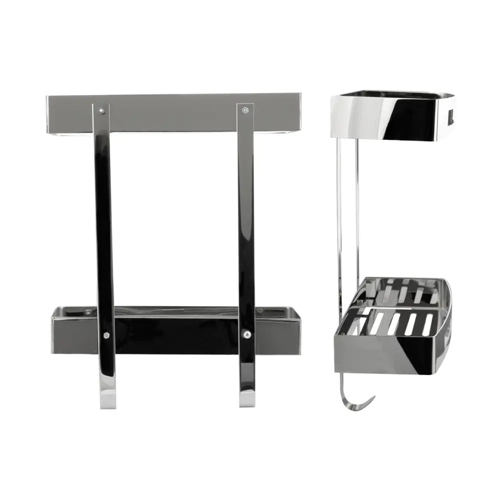 Фото 2 Полка для ванной комнаты Brimix 5656 Сан-АВК-5656 нержавеющая сталь 37x13 см Фото 2 Полка для ванной комнаты Brimix 5656 Сан-АВК-5656 нержавеющая сталь 37x13 см