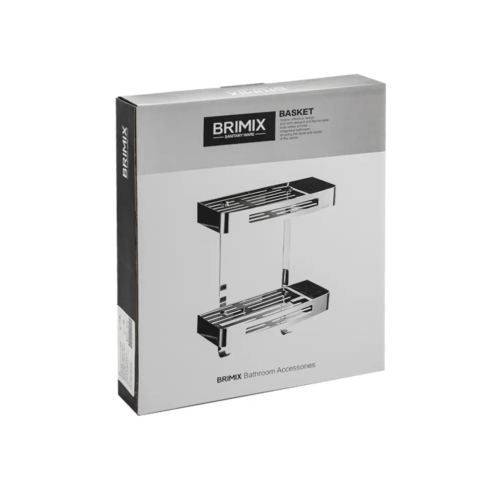 Фото 6 Полка для ванной комнаты Brimix 5656 Сан-АВК-5656 нержавеющая сталь 37x13 см Фото 6 Полка для ванной комнаты Brimix 5656 Сан-АВК-5656 нержавеющая сталь 37x13 см