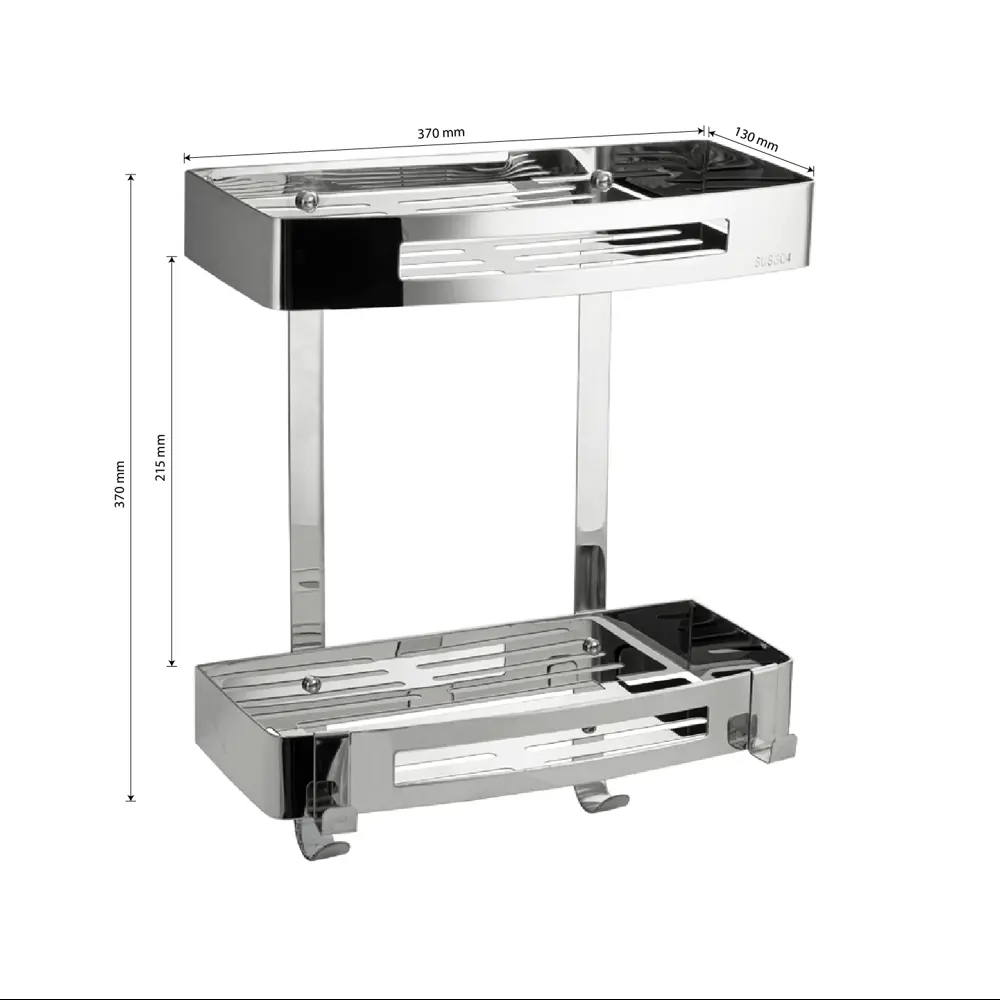 Фото 5 Полка для ванной комнаты Brimix 5656 Сан-АВК-5656 нержавеющая сталь 37x13 см Фото 5 Полка для ванной комнаты Brimix 5656 Сан-АВК-5656 нержавеющая сталь 37x13 см