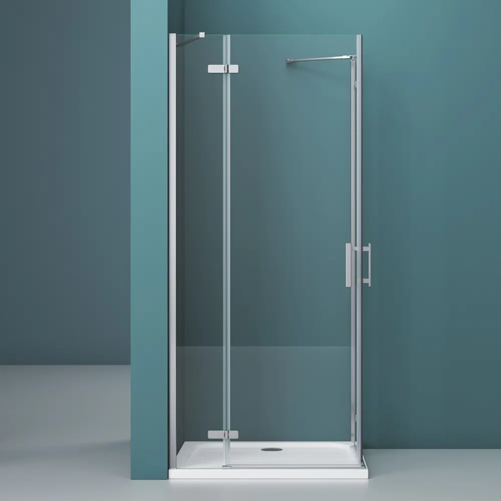 Фото 2 Душевой уголок Belbagno KRAFT-AH-22-90/80-C-Cr-R прямоугольник 80x90см хромированный профиль эффект стекла прозрачный Фото 2 Душевой уголок Belbagno KRAFT-AH-22-90/80-C-Cr-R прямоугольник 80x90см хромированный профиль эффект стекла прозрачный