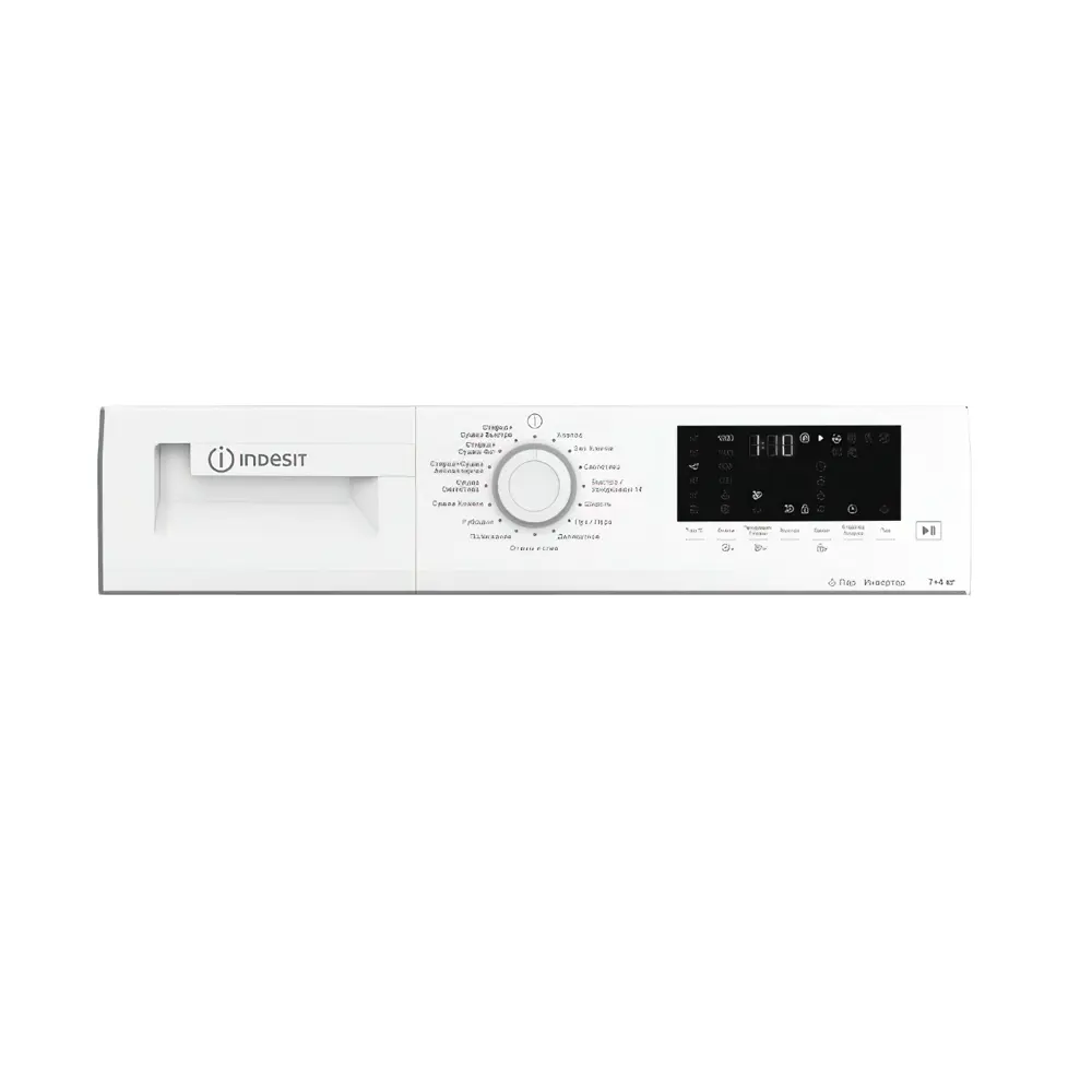 Фото 4 Стиральная машина с сушкой Indesit Wds7428c7svw 60x84x50 см 7 кг цвет белый Фото 4 Стиральная машина с сушкой Indesit Wds7428c7svw 60x84x50 см 7 кг цвет белый