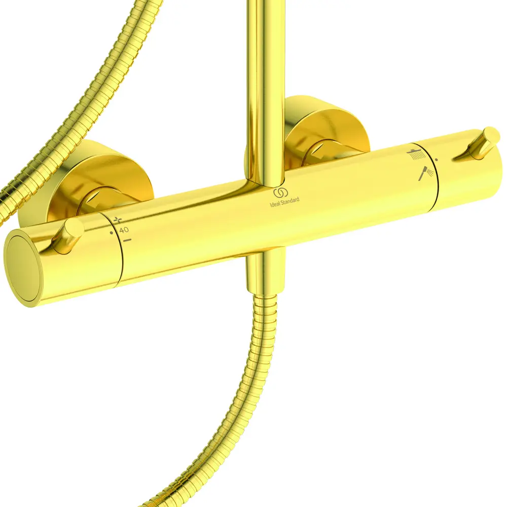 Фото 2 Душевая стойка Ideal standard Ceratherm A7589A2 4 режимная цвет золотой Фото 2 Душевая стойка Ideal standard Ceratherm A7589A2 4 режимная цвет золотой
