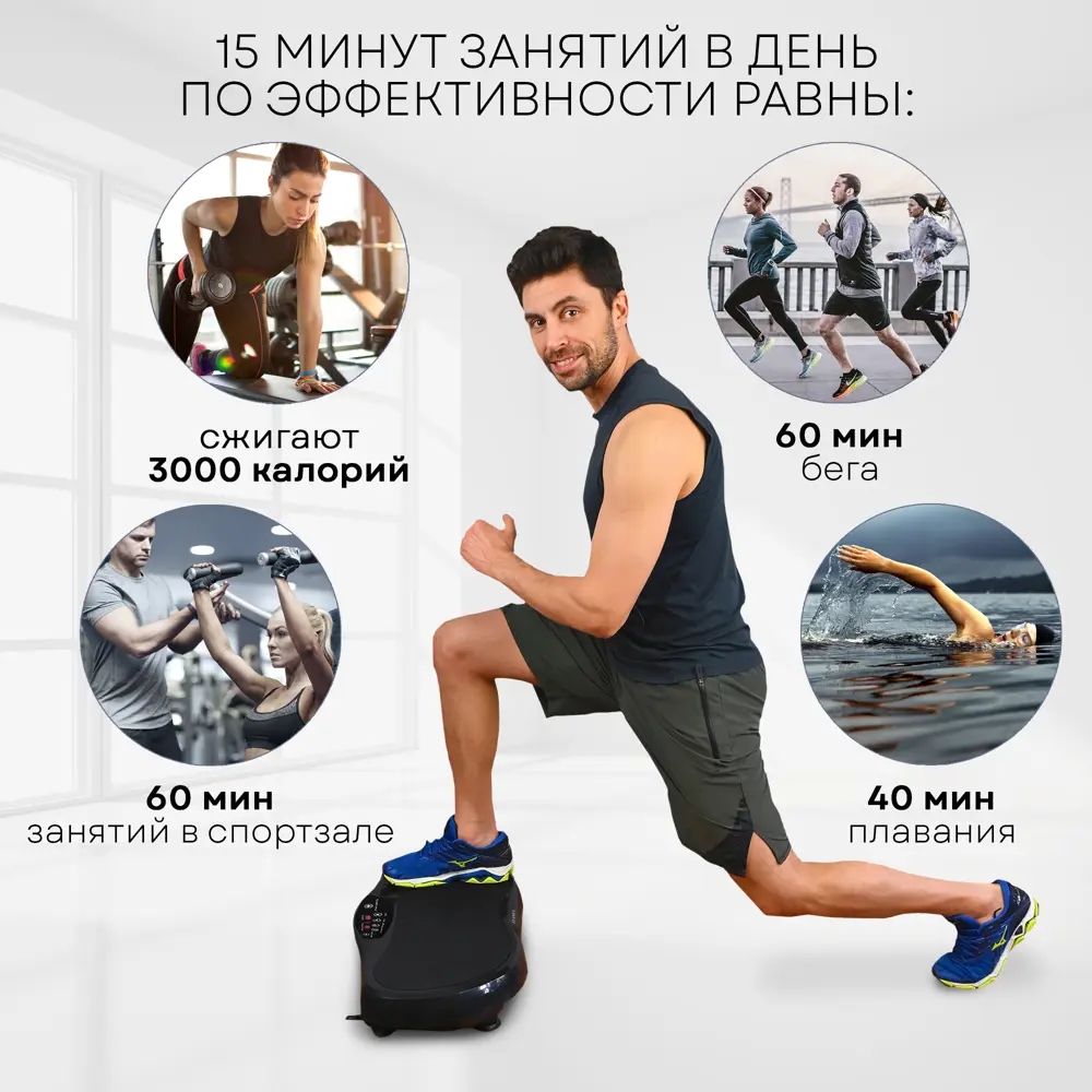 Фото 3 Ультратонкая виброплатформа тренажер для похудения Planta Vp-05 Фото 3 Ультратонкая виброплатформа тренажер для похудения Planta Vp-05