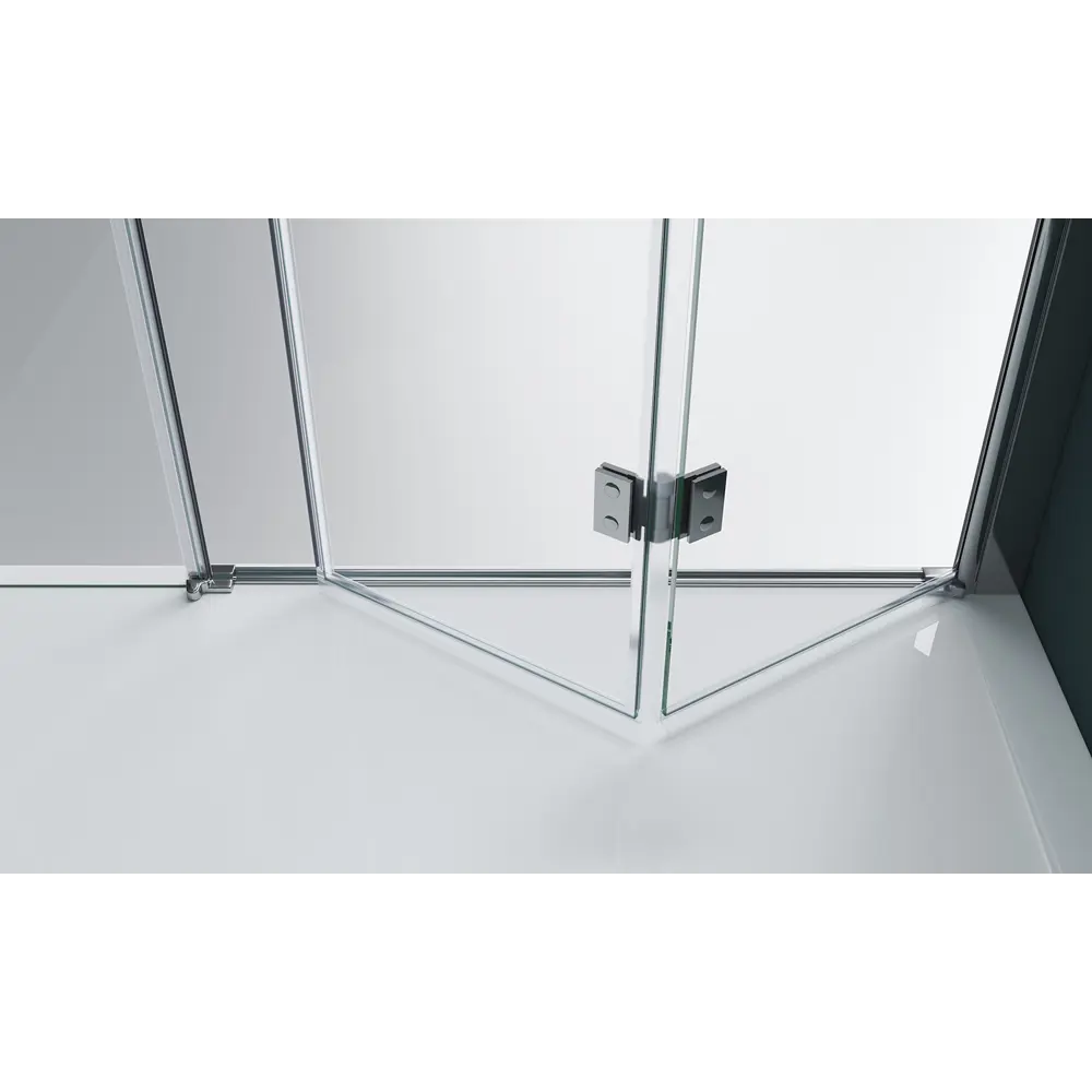 Фото 4 Душевая дверь Belbagno ALBANO-BS-13-60+100-C-Cr 160см эффект стекла прозрачный складной Фото 4 Душевая дверь Belbagno ALBANO-BS-13-60+100-C-Cr 160см эффект стекла прозрачный складной