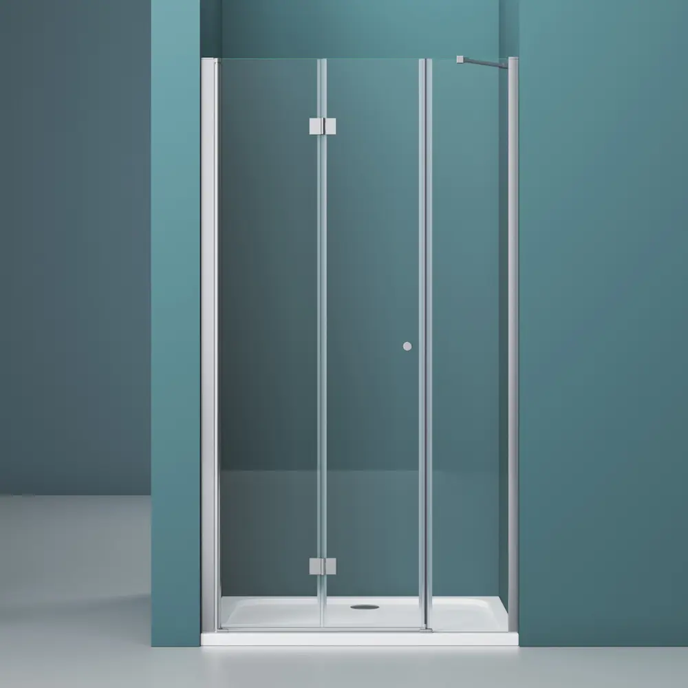 Фото Душевая дверь Belbagno ALBANO-BS-13-60+60-C-Cr 120см эффект стекла прозрачный складной Фото Душевая дверь Belbagno ALBANO-BS-13-60+60-C-Cr 120см эффект стекла прозрачный складной