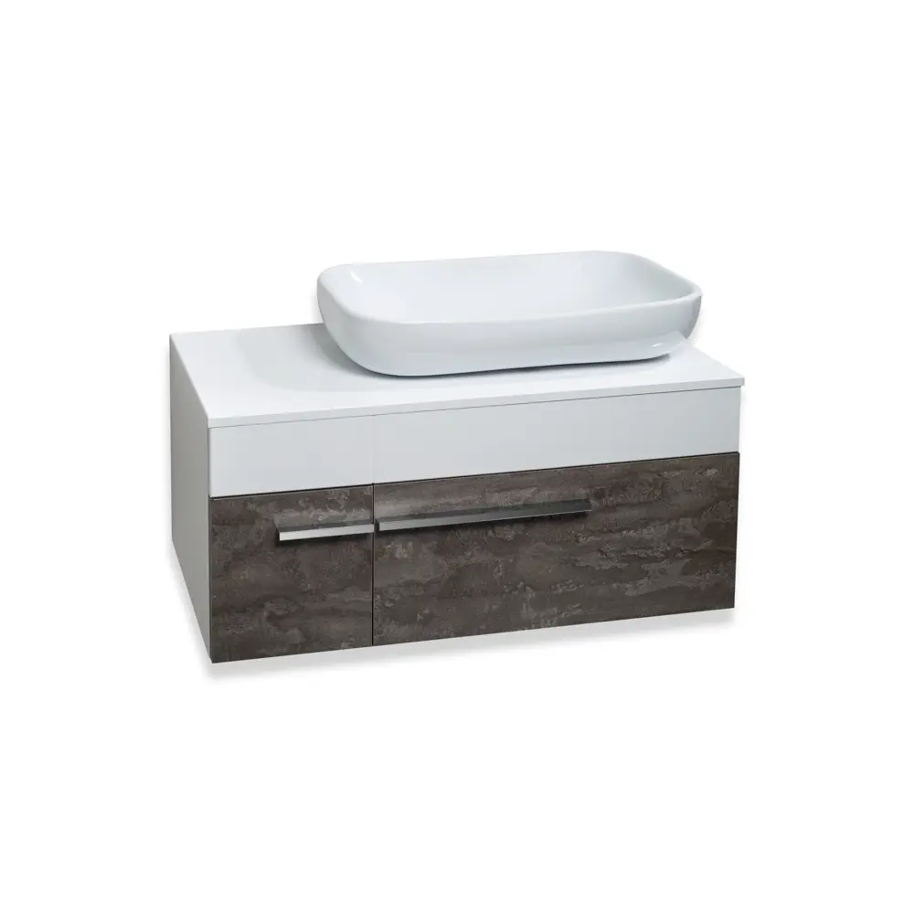 Фото Тумба с раковиной Runo ВУДЛАЙН 85 подвесная цвет железный камень раковина Infinity 60 Фото Тумба с раковиной Runo ВУДЛАЙН 85 подвесная цвет железный камень раковина Infinity 60