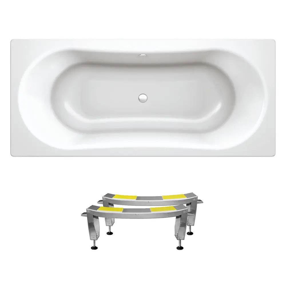Фото Прямоугольная ванна Sanitana BLB Duo Comfort S398049AH000000N_B80DAH001N сталь 180x80 см с шумоизоляцией и ножками Фото Прямоугольная ванна Sanitana BLB Duo Comfort S398049AH000000N_B80DAH001N сталь 180x80 см с шумоизоляцией и ножками