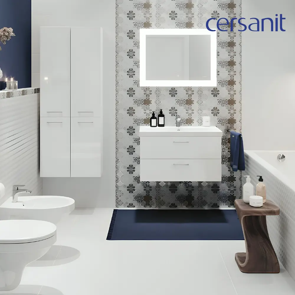 Фото Тумба под раковину подвесная Cersanit Lara 70 64135 67.6см цвет белый Фото Тумба под раковину подвесная Cersanit Lara 70 64135 67.6см цвет белый