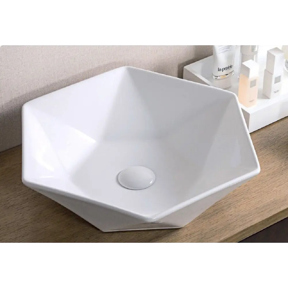 Фото 2 Раковина накладная Bauedge BAU Crystal BH1196 40 см со смесителем и выпуском цвет белый/серебристый Фото 2 Раковина накладная Bauedge BAU Crystal BH1196 40 см со смесителем и выпуском цвет белый/серебристый