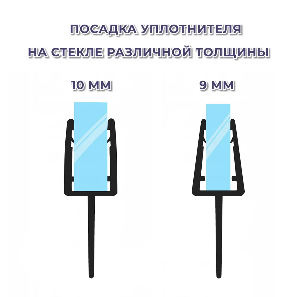 Фото 5 Уплотнитель для душевой кабины 10 мм Т-образный U3100 длина 0.6 м Фото 5 Уплотнитель для душевой кабины 10 мм Т-образный U3100 длина 0.6 м