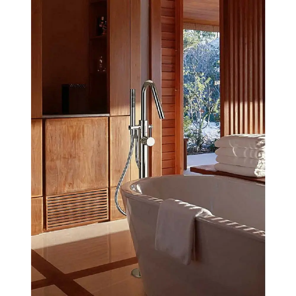 Фото 2 Смеситель для ванны Giulini rubinetteria s.r.l. F6592 напольный однорычажный с душевой лейкой цвет хром Фото 2 Смеситель для ванны Giulini rubinetteria s.r.l. F6592 напольный однорычажный с душевой лейкой цвет хром