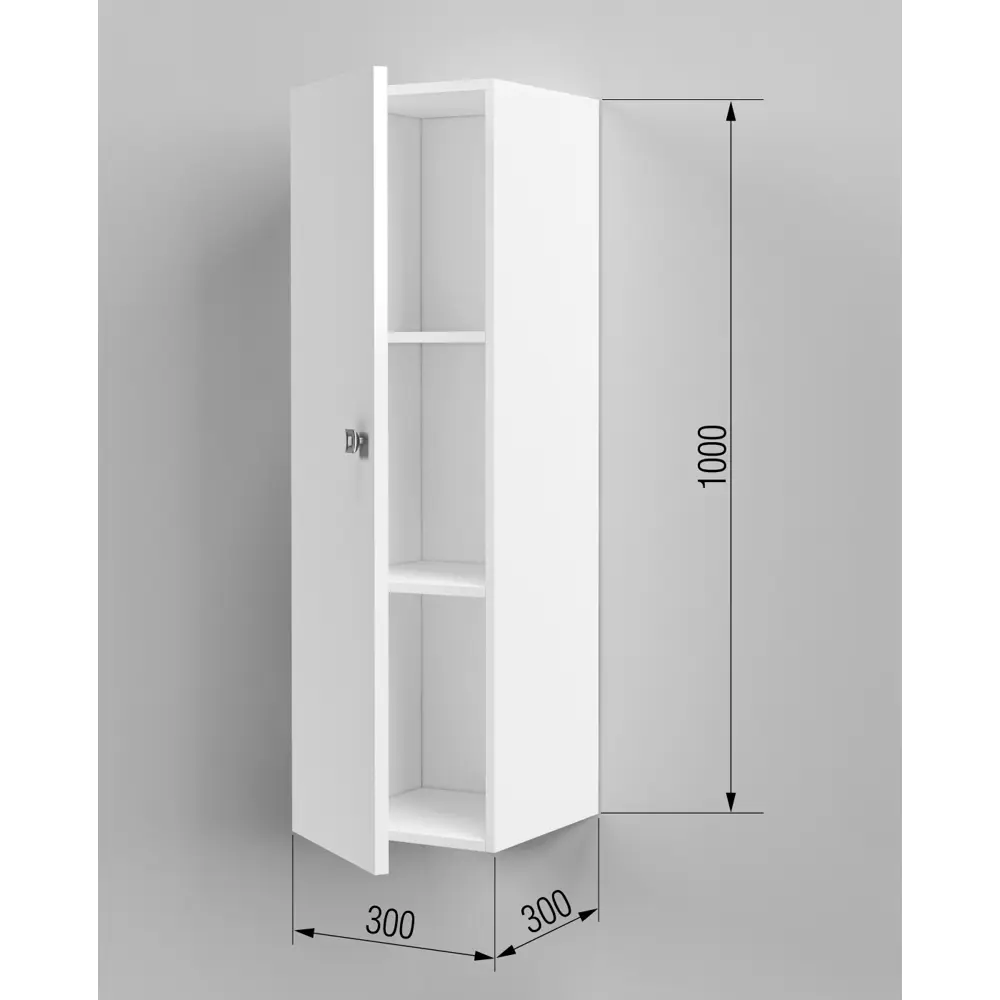 Фото Шкаф подвесной Regent style правый 30x100см цвет белый