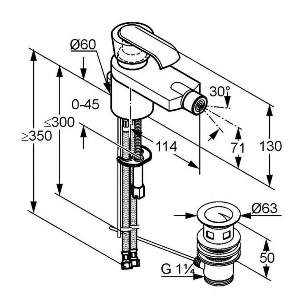 Фото 2 Смеситель для биде Kludi 552170575 цвет Хром Фото 2 Смеситель для биде Kludi 552170575 цвет Хром