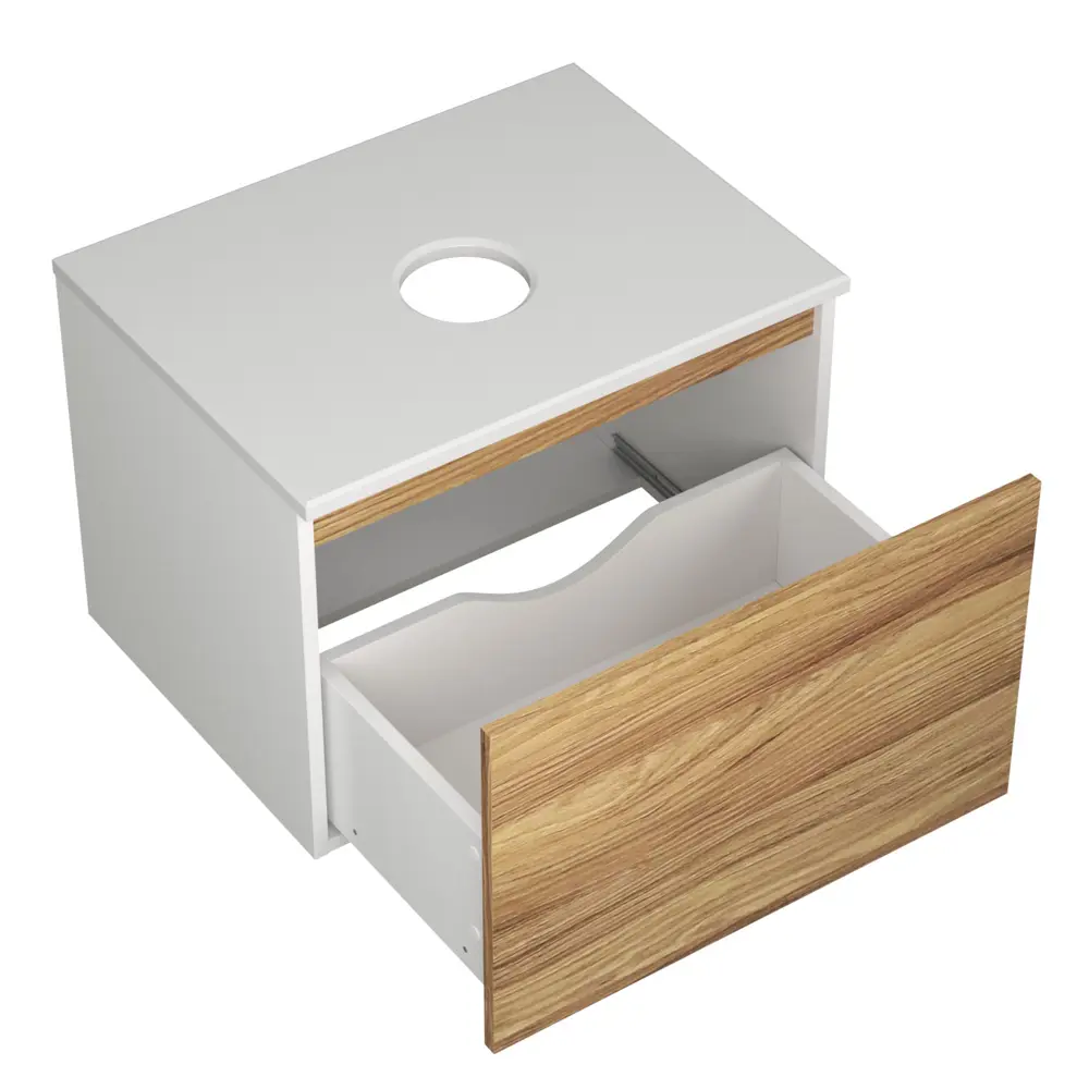 Фото 3 Комплект тумба под раковину BAUEDGE Dream 60 см подвесная и раковиной Hotel Black Rand BD1644 цвет бежевый белый Фото 3 Комплект тумба под раковину BAUEDGE Dream 60 см подвесная и раковиной Hotel Black Rand BD1644 цвет бежевый белый