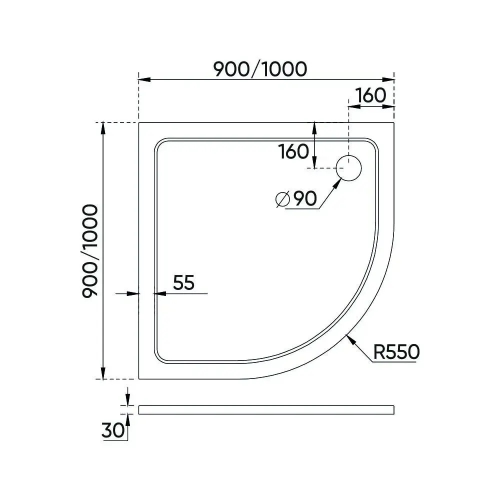 Фото 2 Душевой поддон Veconi Tezeo stone TZ10-80PL-01-19C3 полукруг искусственный камень 80x80см Фото 2 Душевой поддон Veconi Tezeo stone TZ10-80PL-01-19C3 полукруг искусственный камень 80x80см