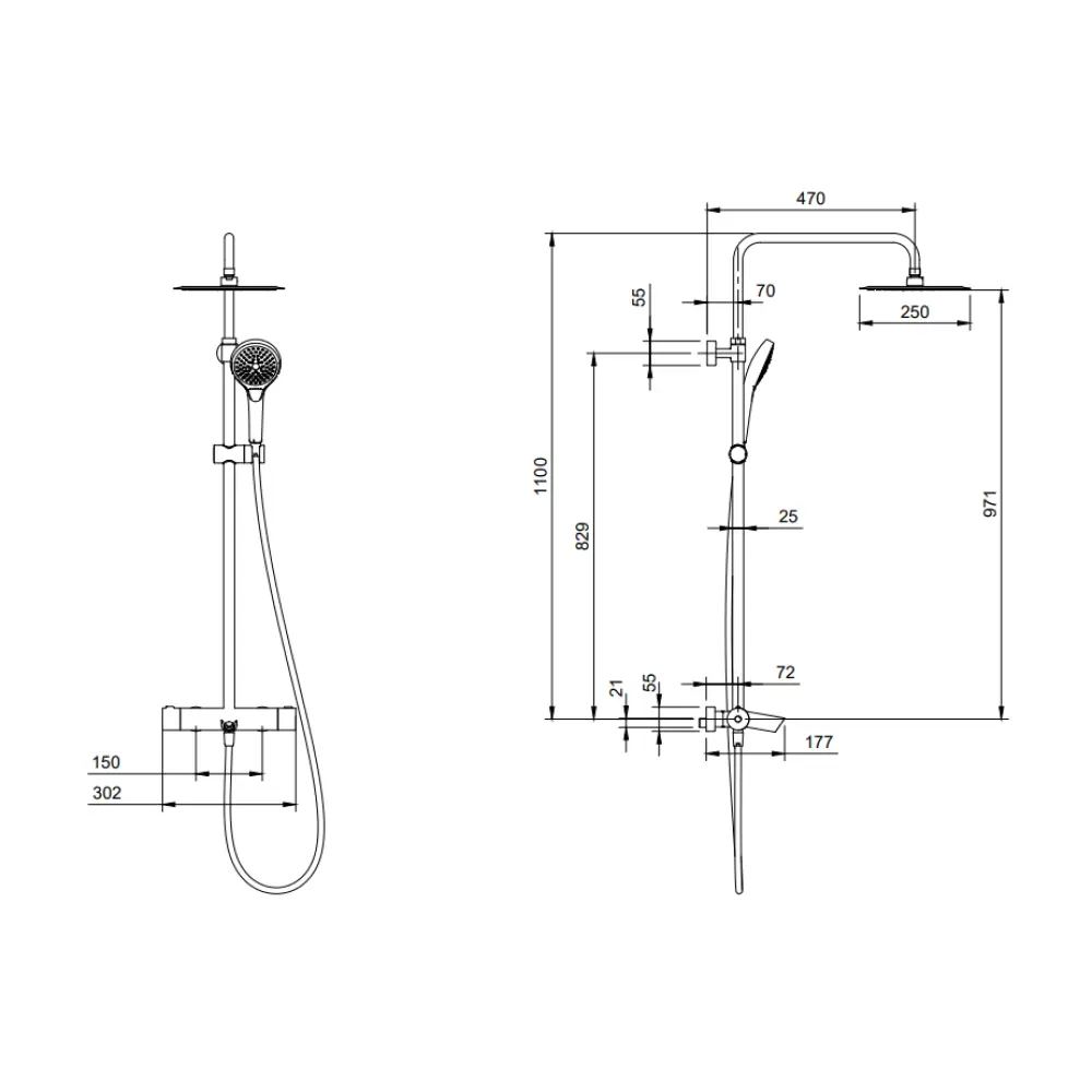 Фото 2 Душевая система Villeroy & Boch Embrace plus с термостАтом и изливом 3 режима хром TVS1082500461 Фото 2 Душевая система Villeroy & Boch Embrace plus с термостАтом и изливом 3 режима хром TVS1082500461