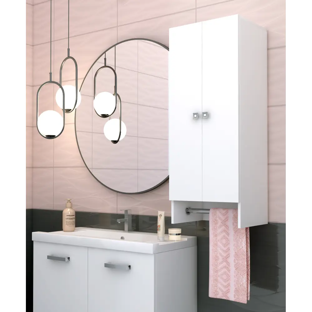 Фото 2 Шкаф подвесной Regent style 40x100 см цвет белый Фото 2 Шкаф подвесной Regent style 40x100 см цвет белый